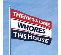 Drapeau amusant pour dortoir avec inscription « There 's Some Whores In This House » - Décoration de jardin (30 x 45 cm)