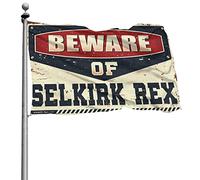 Drapeau amusant pour joueur de football Beware Of Selkirk Rex (152 x 244 cm)