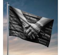 Drapeau amusant pour la restauration de l'amour et de l'espoir - Décoration d'intérieur pour homme - Drapeaux de dortoir (30 x 45 cm)