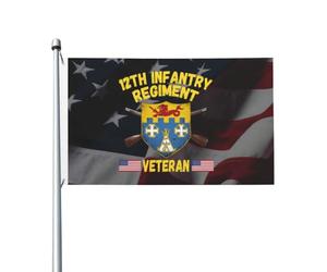 Drapeau Ancien combattant du 12e régiment Drapeau De Jardin