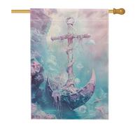 Drapeau Ancre Sous-Marine, Méduse Pastel, Étoile De Mer, Littoral Drapeau Militaire Couleurs Vives Décoration Bannière, Pour Balcon, Les Défilés, D'Intérieur, 30x45cm