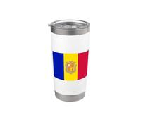 Drapeau Andorre Andorre Gobelet isotherme en acier inoxydable double paroi