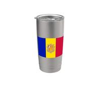 Drapeau Andorre Andorre Gobelet isotherme en acier inoxydable double paroi
