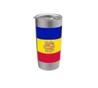 Drapeau Andorre Andorre Gobelet isotherme en acier inoxydable double paroi