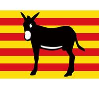 Drapeau âne Catalan (5x3.3cm) - Autocollant/Sticker