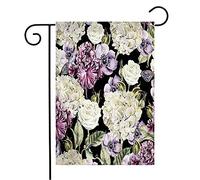 Drapeau Anémone Colorée, Fleurs Aquarelles, Fleur D'Hortensia Verte, Belle Botanique Traditionnel Drapeau De Bienvenue, Pour Jardin, Les Bureaux, 30x45cm