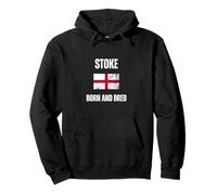 Drapeau Anglais Classique Stoke Born and Bred pour Hommes, Femmes, Enfants Sweat à Capuche
