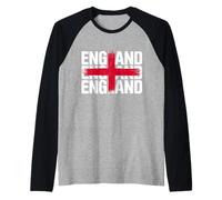 Drapeau Anglais Cool pour Fierté Anglaise la Saint-Georges Manche Raglan