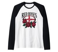 Drapeau Anglais de Rugby de l'Angleterre pour Femme The Red Roses Manche Raglan