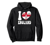 Drapeau Anglais « I Love London England » en Forme de cœur pour Papa, Maman, Tante Sweat à Capuche