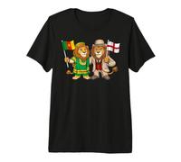 Drapeau Angleterre Cameroun Anglais Royaume-Uni Origines T-Shirt Haut de Gamme
