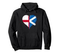 Drapeau Angleterre Écosse de Moitié Écossais Moitié Anglais Sweat à Capuche
