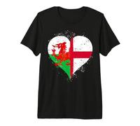 Drapeau Angleterre Pays de Galles du Fier Gallois Anglais T-Shirt Haut de Gamme