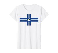 Drapeau Angleterre Preston Lancashire T-Shirt Graphique avec Valeur, Femme, Blanc, XS