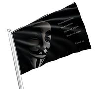 Drapeau Anonyme - Masque De Guy Fawkes Suspendre Bannière Amusant Décoration De Jardin Pour Pelouse Maison Intérieur 3X5 Ft