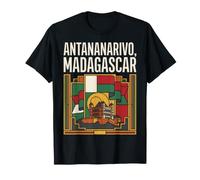 Drapeau Antananarive Madagascar Palais Royal Voyage T-Shirt