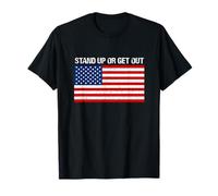 Drapeau Anti-agenouillement Stand Or Get Out T-Shirt