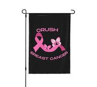 Drapeau anti-cancer du sein - Sensibilisation au cancer - Jardin - 71 x 102 cm - Double face - Décoration extérieure pour terrasse, patio ou jardin -