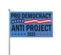 Drapeau anti-démocratie 3x5 pieds, double face, anti-projet 2025, pour jardin, sans support