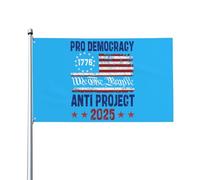 Drapeau anti-démocratie 3x5 pieds, double face, anti-projet 2025, pour jardin, sans support