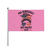Drapeau anti-démocratie 3x5 pieds, double face, anti-projet 2025, pour jardin, sans support