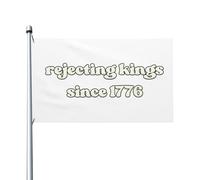 Drapeau anti-monarchie, anti-TR-UM.P, protestation libérale de gauche, rejet des rois depuis 1776, décoration extérieure double face 90 x 150 cm - 100% polyester résistant à la décoloration -