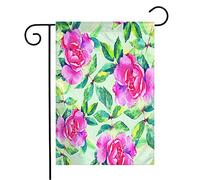 Drapeau Aquarelle Artistique Peinte À La Main, Fleur Rose, Trame Abstraite, Vintage, Belle Beauté Personnalisés Drapeau De Bienvenue, Pour D'Intérieur, Balcon, 30x45cm