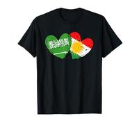 Drapeau Arabie Saoudite Kurdistan Cœur Arabie Saoudite Kurde T-Shirt