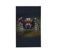 Drapeau araignées tropicales de la forêt tropicale 0,9 x 1,5 m. Imprimé double face, vertical, tissu 100 % polyester, couleurs vives et durables.