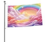 Drapeau arc-en-ciel coloré de 6,1 x 0,9 m avec impression double face pour l'extérieur, les vacances, bannière cadeau avec œillets, toile de fond pour photo pour décoration intérieure et extérieure