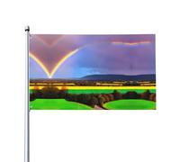 Drapeau arc-en-ciel du soir. Imprimé sur un seul côté, 0,9 x 1,5 m, léger et fluide, adapté pour une utilisation en intérieur et en extérieur.