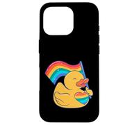 Drapeau Arc-en-Ciel en Caoutchouc avec cœur Style LGBT Gay Coque pour iPhone 16 Pro