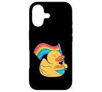 Drapeau Arc-en-Ciel en Caoutchouc avec cœur Style LGBT Gay Coque pour iPhone 17