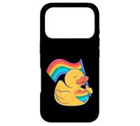 Drapeau Arc-en-Ciel en Caoutchouc avec cœur Style LGBT Gay Coque pour iPhone 17 Pro