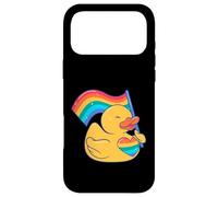 Drapeau Arc-en-Ciel en Caoutchouc avec cœur Style LGBT Gay Coque pour iPhone 17 Pro Max