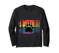 Drapeau arc-en-ciel en forme de patte d'ours Gay Bear Pride Manche Longue