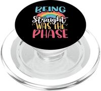Drapeau Arc-en-Ciel Equality Being Straight Was The Phase LGBTQ PopSockets PopGrip pour MagSafe