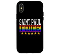 Drapeau Arc-en-Ciel Gay Lesbienne Queer LGBT Saint Paul Pride Coque pour iPhone X/XS