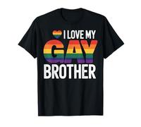 Drapeau Arc-en-Ciel Gay Pride Ally I Love My Gay Brother T-Shirt