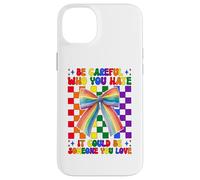 Drapeau Arc-en-Ciel Gay Pride LGBTQ Be Careful Who You Hate Coque pour iPhone 14 Plus