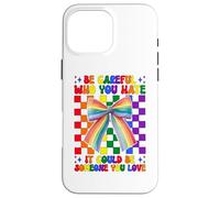 Drapeau Arc-en-Ciel Gay Pride LGBTQ Be Careful Who You Hate Coque pour iPhone 16 Pro Max