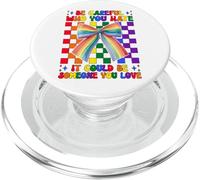 Drapeau Arc-en-Ciel Gay Pride LGBTQ Be Careful Who You Hate PopSockets PopGrip pour MagSafe