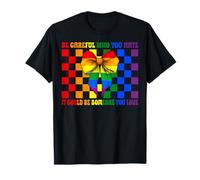 Drapeau arc-en-ciel Gay Pride LGBTQ Be Careful Who You Hate T-Shirt