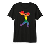 Drapeau Arc-en-Ciel Gay Pride pour haltérophilie T-Shirt Haut de Gamme
