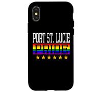 Drapeau Arc-en-Ciel LGBT de Port St. Lucie Pride Gay Lesbienne Queer LGBT Coque pour iPhone X/XS
