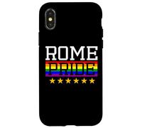 Drapeau Arc-en-Ciel LGBT de Rome Pride Italie Gay Lesbienne Queer LGBT Coque pour iPhone X/XS