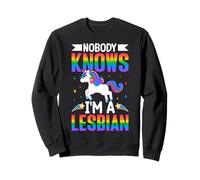Drapeau arc-en-ciel LGBTQ « Nobody Knows I'm A Lesbian Pride » Sweatshirt