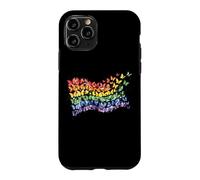 Drapeau Arc-en-Ciel Papillons Gay Pride Mois Art Homosexualité Coque pour iPhone 11 Pro