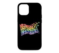 Drapeau Arc-en-Ciel Papillons Gay Pride Mois Art Homosexualité Coque pour iPhone 12/12 Pro
