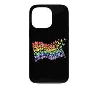 Drapeau Arc-en-Ciel Papillons Gay Pride Mois Art Homosexualité Coque pour iPhone 13 Pro